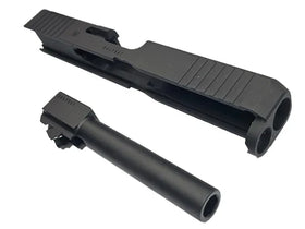 BFA Steel Slide & Outer Barrel For UMAREX GHK Glock 17 G17 Gen5 MOS GBBP