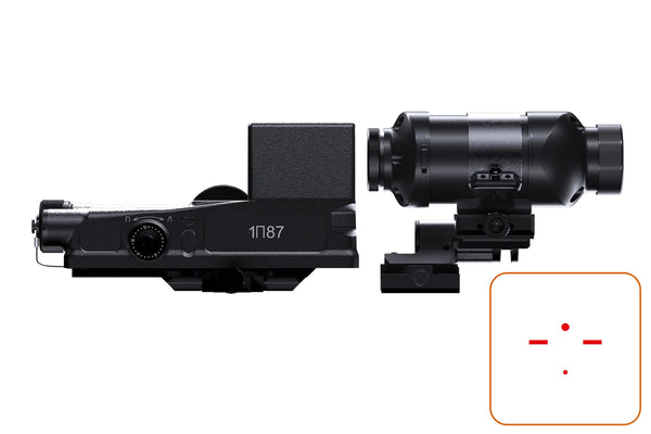 Novus Precision PDS-1 Prism Dot Sight Military Reticle with PM-1 3X Prismatic Magnifier Combo Set