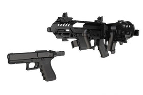 Recover Tactical P-IX Modular AR Platform for Pistols - For Umarex / VFC Glock Airsoft GBB (Black / Without Buff Stock)