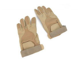 King Arms Full Finger SOS Gloves (Tan, Large)