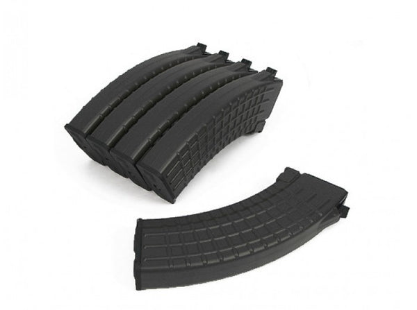 King Arms 70rd Waffle Magazine for AK Series AEG (BK, 5pcs)