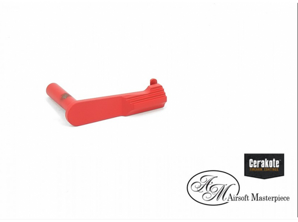 Airsoft Masterpiece CNC Steel Slide Stop - SV (Cerakote USMC Red)