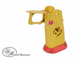 Airsoft Masterpiece Aluminum Grip for Hi-CAPA Type 2 (Gold with Red)