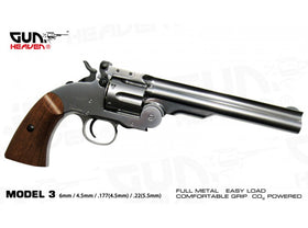 Gun Heaven WG Smith & Wesson Model 3 Major (Silver) CO2 Ver (6mm)