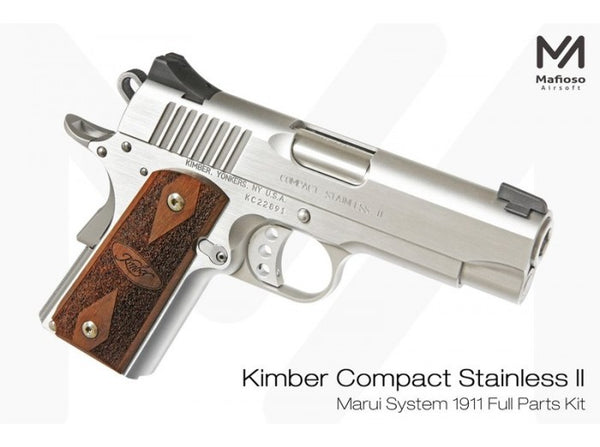 Mafioso Airsoft CNC M1911 Kimber Compact Stainless II Complete GBB Kit (Stainless Steel)