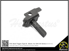 Hephaestus - CNC Steel Trigger (Type B - Black) for GHK AK Series