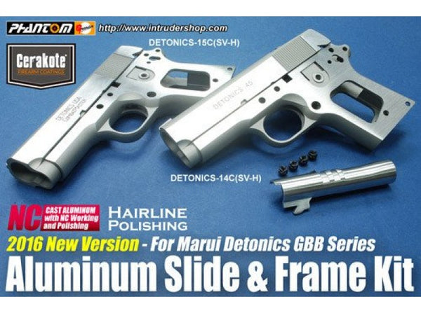 Guarder Aluminum Kit for MARUI DETONICS.45 -2016 New Version (Cerakote Sliver/Hairline Polish/Late Marking)