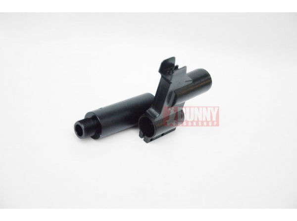 Hephaestus - Steel Front Sight Block (Type A) with 14mm+ Barrel Adapter for GHK/LCT AK Series