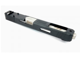 Guns Modify S Style G34 RMR Aluminum Slide With Stainless Steel Silver Barrel Set for TM G17/18C Ver.2
