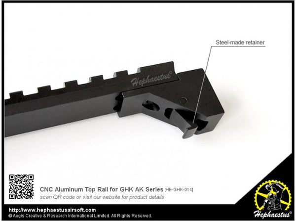 Hephaestus - CNC Aluminum Top Rail for GHK AK Series