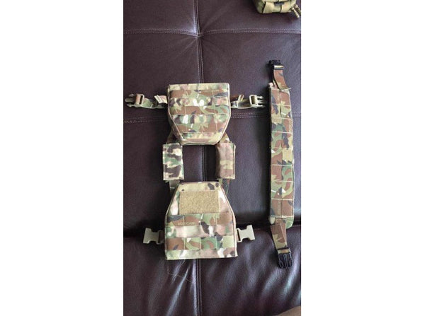 TMC - Multicam Plate Carrier Vest and Molle Belt Set (For Kid and Teenage)