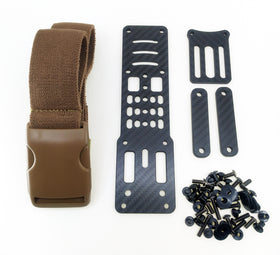 KRD Custom Works - Carbon Fiber Modular Holster Adapter with Hardware Kit, Belt Bars and Leg Strap Kit