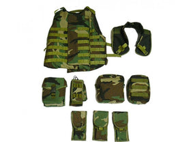 King Arms MPS Rifleman SAPI Vest Deluxe Package (Woodland)