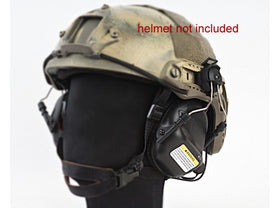 Earmor Hearing Protection Ear-Muff Helmet Version - Black