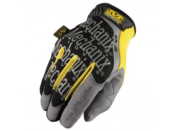 Mechanix Wear Gloves, Point-5 Original, Black/Yell (Size S)