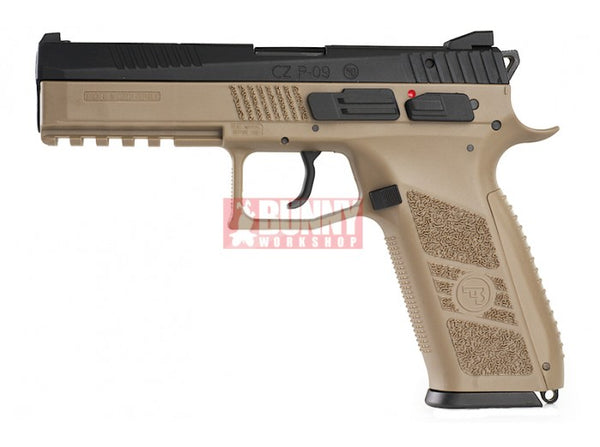 KJ Works - CZ P-09 Duty GBB Pistol (Tan, ASG Licensed, CO2 Ver)
