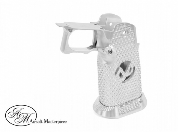 Airsoft Masterpiece Aluminum Grip for Hi-CAPA Type 2 (Naked Silver)