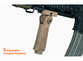 UTG - Ambidextrous 5-Position Foldable Foregrip (FDE)