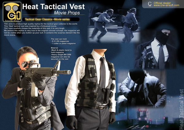 Heat Movie Tactical Vest Version 2.5 (For Real size 30rd M4 mag) by TGC
