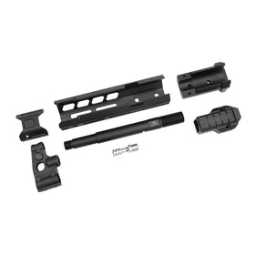SLR Airsoftworks 4.7” Light M-LOK EXT Extended Handguard Rail Full Kit for GHK AKM GBBR Series (Black) (by DYTAC)