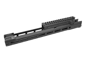 SLR Airsoftworks 14.7” Light M-LOK EXT Extended Handguard Rail for Tokyo Marui TM AKM GBBR (Black) (by DYTAC)